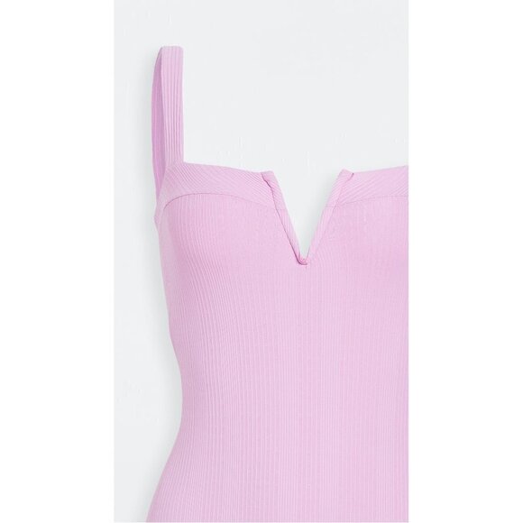 💕L*SPACE💕 Cha Cha Pointelle Ribbed One Piece Swimsuit Rosebud Pink 12 XL NWOT - Picture 7 of 12